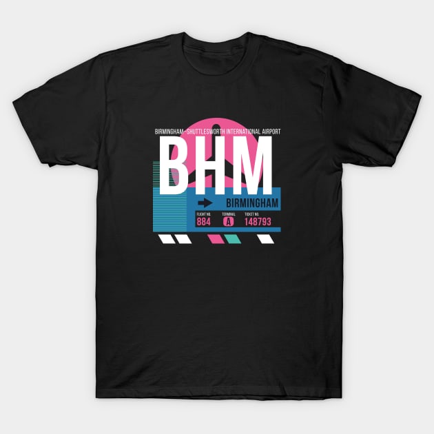 Birmingham (BHM) Alabama Airport // Sunset Baggage Tag T-Shirt by Now Boarding